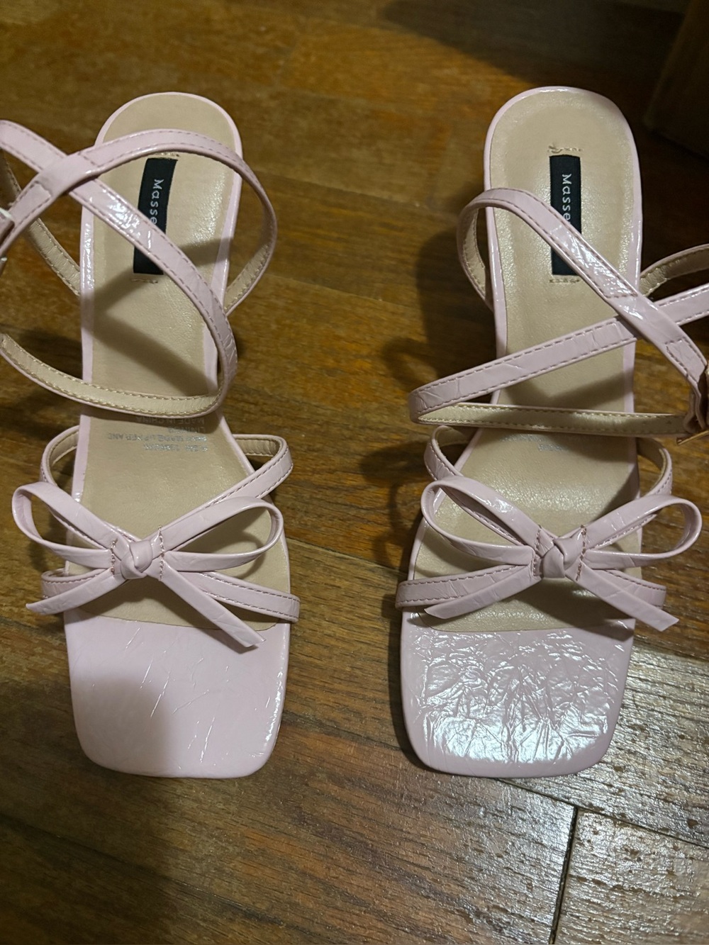 NEW IN BOX Massimo Pink Strappy Bow Sandals for Women Sz 6.5